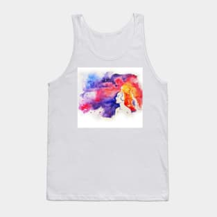 Space music Watercolor Tank Top